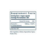 Vitamin B12 supplement facts panel