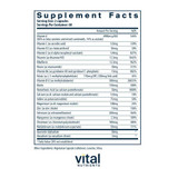 Multi-Nutrients supplement facts panel, 2 capsule serving