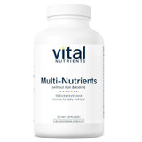 Vital Nutrients Multi-Nutrients (No Iron or Iodine) 180 capsule bottle