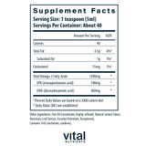 Fish Oil 1400 supplement facts, 1 teaspoon serving with 740 mg EPA and 460 mg DHA