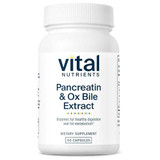 Vital Nutrients Pancreatin & Ox Bile Extract 60 capsule bottle