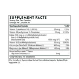 Supplement facts panel for Advanced Bone Support