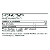 Thorne Creatine Pineapple Orange supplement facts panel close-up