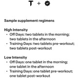 Sample high and low intensity supplement regimens