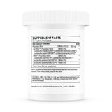 Supplement facts panel on the Women's Daily Probiotic bottle