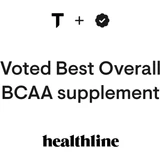Healthline voted best overall BCAA supplement graphic