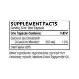 Supplement facts for Thorne Calcium