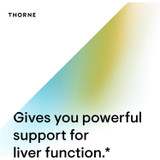 Thorne liver function support graphic with a yellow and blue gradient