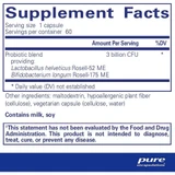ProbioMood supplement facts panel, 3 billion CFU probiotic blend