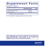 Pure Encapsulations Inositol Complex supplement facts panel