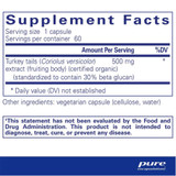 Pure Encapsulations Coriolus Extract - 60 Capsules PURE22192 BeautifiedYou.com