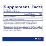 Pure Encapsulations Acetyl-L-Carnitine 500mg - 60 Capsules PURE00077 BeautifiedYou.com