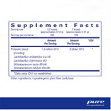 Probiotic 123 supplement facts, 3 billion CFU probiotic blend per scoop with hypoallergenic plant fiber