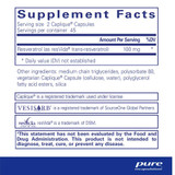 Resveratrol VESIsorb supplement facts panel