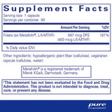 Pure Encapsulations Folate 400 - 90 Capsules PURE13565 BeautifiedYou.com