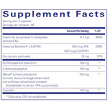 Supplement facts panel for NeuroPure