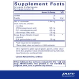 EFA Essentials supplement facts with EPA, DHA and borage oil GLA