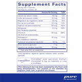Mineral 650 without Copper and Iron supplement facts panel