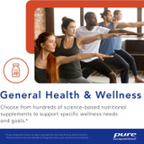 Group stretching in a fitness class, Pure Encapsulations general health and wellness graphic