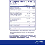 B6 Complex 120 capsule supplement facts panel