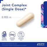 Single Joint Complex capsule with size and dietary icons
