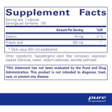 R-Lipoic Acid supplement facts, 100 mg per capsule, 120 servings
