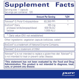 Gluten/Dairy Digest 120 capsule supplement facts panel
