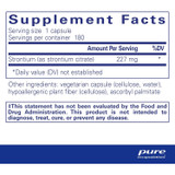 Strontium 180 capsule supplement facts panel