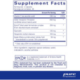 Aller-Essentials supplement facts, 2 capsule serving, 30 servings (60 capsule size)