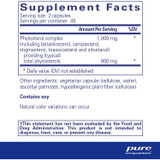 Supplement facts for CholestePure, 45 servings