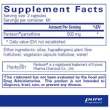 Pantethine supplement facts panel, 60 servings