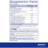 Pure Encapsulations Memory Pro supplement facts panel, 90 capsule size