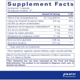Supplement facts for OsteoBalance, 117 servings