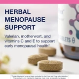 Tablets with herbal menopause support callout