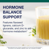 Glass of juice, Axis Endo with flaxseed lignans, calcium D-glucarate and zinc graphic