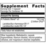 Supplement facts for UltraFlora Women's Probiotic