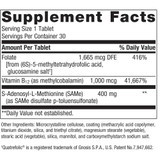 Supplement facts panel for Blisphora