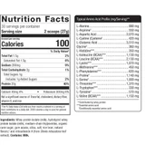 Perfect Protein Whey nutrition facts, 20 g protein per 2 scoops, with typical amino acid profile