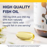 Softgel with high quality fish oil DHA and EPA callout