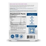 Back of Zero Sugar Hair & Skin Gummy Chews box with supplement facts and Nordic Promise icons