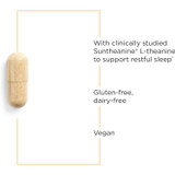 Pro-Som capsule with Suntheanine L-theanine, gluten-free, dairy-free and vegan callouts