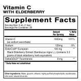 Vitamin C with Elderberry supplement facts panel