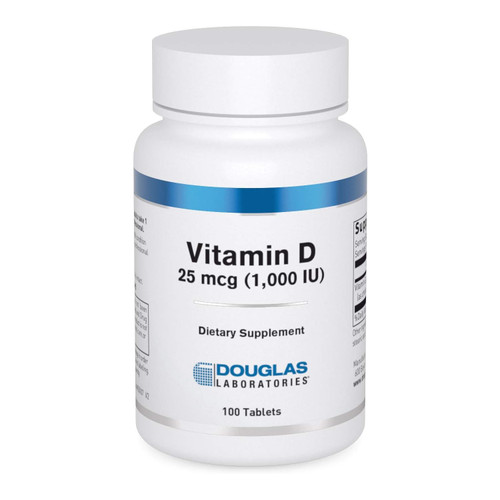 Douglas Laboratories Vitamin D 25 mcg (1,000 IU) 100 tablets bottle