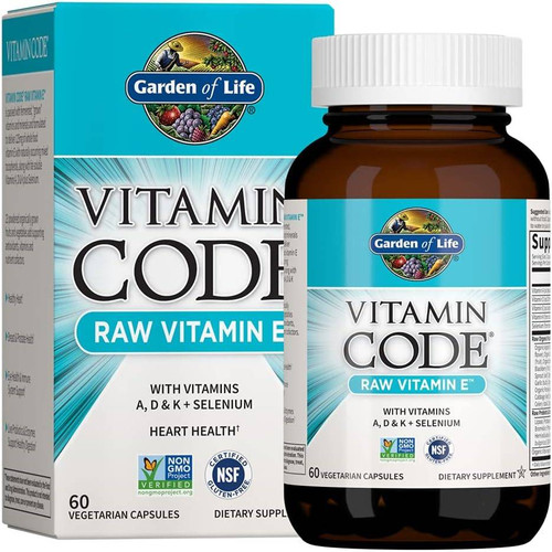 Garden of Life Vitamin Code RAW Vitamin E - 60 Capsules GRLF13779 30.99