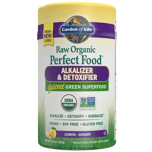 Garden of Life Perfect Food Raw-Alkalizer-Detoxifier Organic Powder - 285 Grams