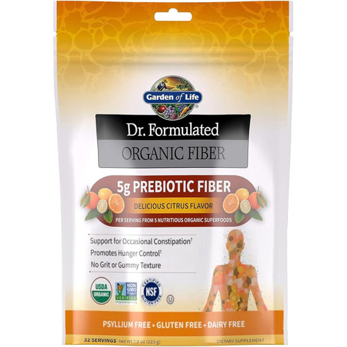 Garden of Life Dr. Formulated Organic Fiber 5 g Prebiotic Fiber Citrus Flavor pouch