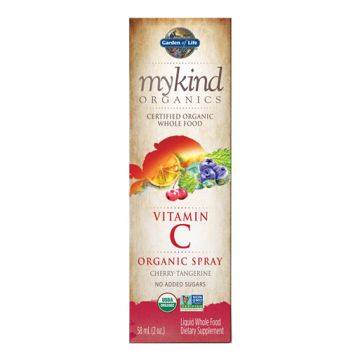 Garden of Life mykind Organics Vitamin C Organic Spray Cherry Tangerine bottle