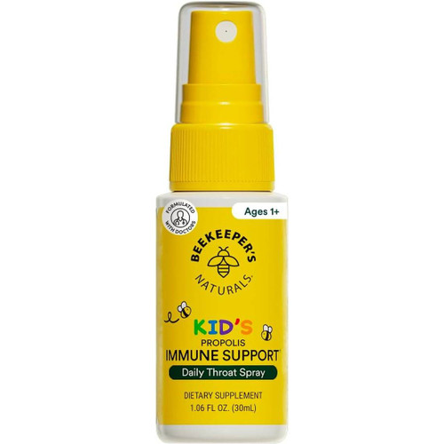 Beekeeper's Naturals Kid's Propolis Immune Support Daily Throat Spray 1.06 fl oz (30 mL) bottle