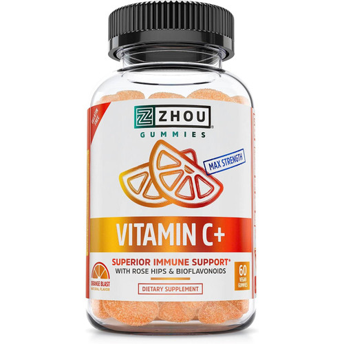 ZHOU Nutrition Vitamin C+ Gummies with rose hips & bioflavonoids bottle
