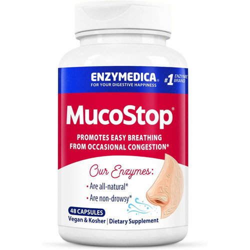 Enzymedica MucoStop 48 capsules bottle